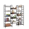 Lycvki Industrial Wooden Wide 5-shelf Bookshelves - image 3 of 4