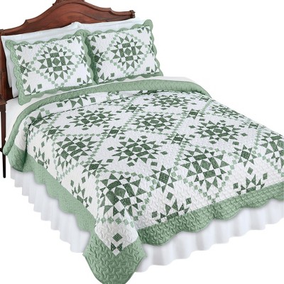 Collections Etc Star Patchwork  Quilt
