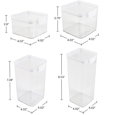 Clear Plastic 6-Piece Food Storage Container Set with Lids
