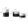 Mark & Day Senovo 6"H x 5"W x 5"D, 5"H x 6"W x 6"D, 3"H x 5"W x 5"D Modern Navy Decorative Jars - 4 of 4