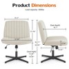 CAVINAS Adjustable Office Chair ,Swivel Desk Chair with Metal Base for Adult, Student,No Wheels - 3 of 4