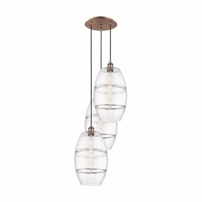 Vaz - 3 Light Cord Hung Multi Pendant In Industrial Style-56.25 Inches Tall and 16.5 Inches Wide