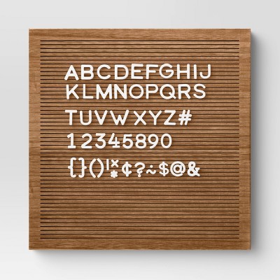 14"x 14" Wood Letter Board Brown - Threshold™