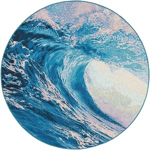 Unique Loom Outdoor Modern Waves Area Rug - 1 of 4