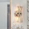 LNC Tadonipkeseismo 2-Lights 8" Luxury and Glam Crystal Tube Wall  Lights, Gold - 2 of 4