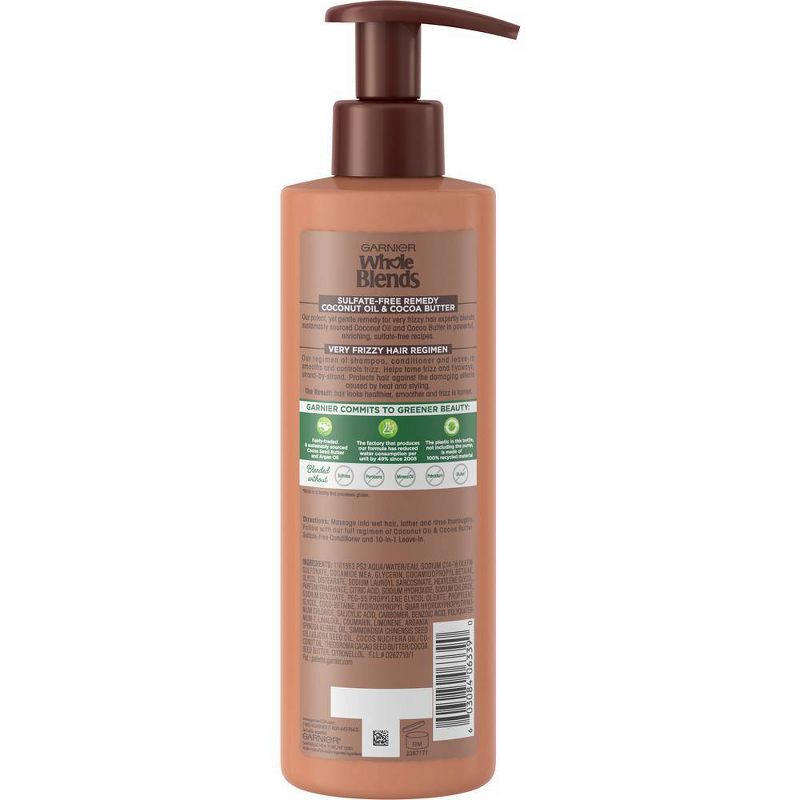 Garnier Whole Blends Sulfate Free Remedy Coconut Oil Shampoo for Very Frizzy Hair - 12 fl oz, 3 of 12