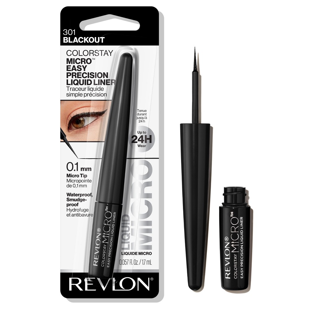 Photos - Other Cosmetics Revlon Colorstay Micro Liquid Waterproof Eyeliner - Blackout - 0.057 fl oz 