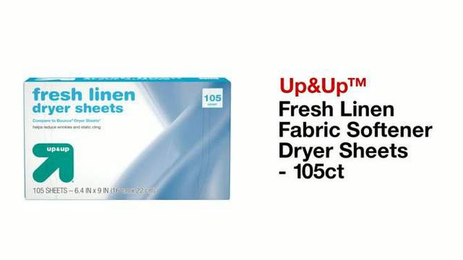 Fabric Softener Dryer Sheets - Fresh Linen - up & up™, 2 of 5, play video