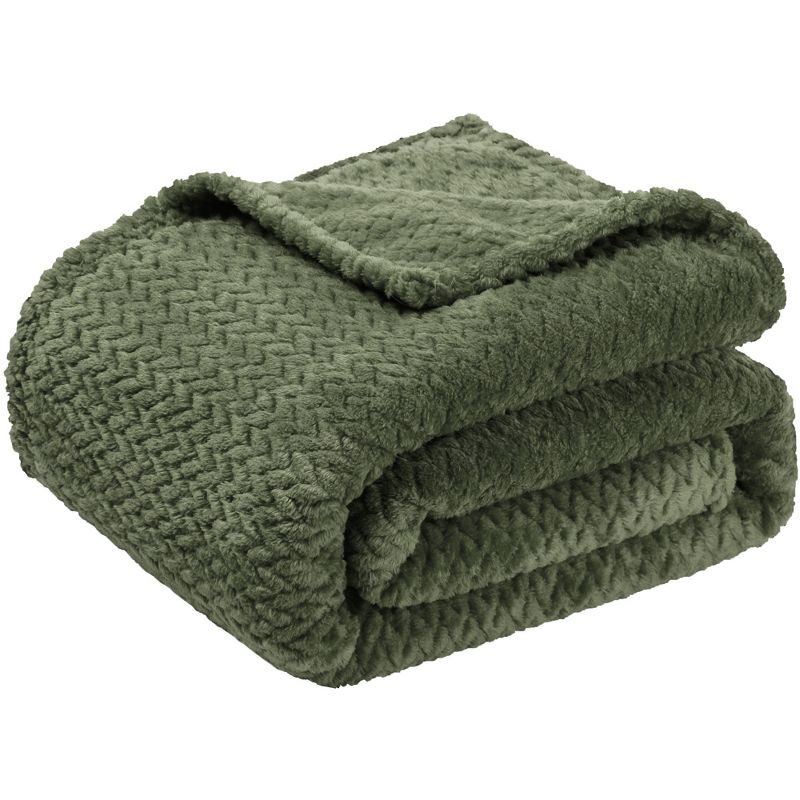 PiccoCasa New Luxury Leaves Fulls Fleece Warm Large Sofa Throw Blankets, 5 of 6
