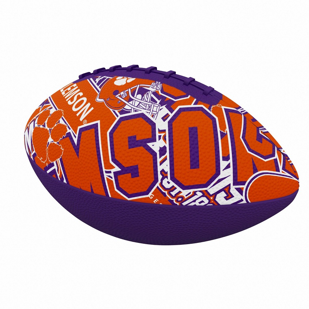 NCAA Clemson Tigers Abstract Mini-Size Rubber Football