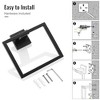 Towel Holder Bathroom Towel Ring, Hand Towel Bar, Stainless Steel Towel Rack Wall Mounted, Square Towel Hanger for Kitchen Lavatory - 4 of 4