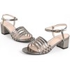 BLISSFUL STEP Women's Ankle Strap Slingback Chunky Heel Open Toe Sandals - 2 of 3