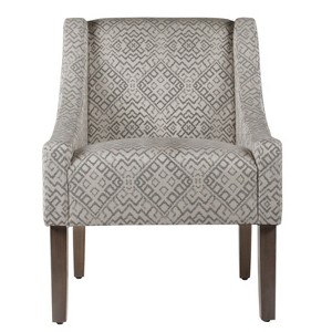 Swoop Arm Chair - Gray & White Geo
