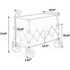 RISOKEYS Collapsible Wagon 220lbs Capacity,300L with Big All-Terrain Beach Wheels & Automatic Rebound Handle for Camping,Gardening,Shopping - 3 of 4