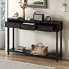 PAGED Rustic Chic Sofa Table with 3 Drawers & Lower Shelf, Solid Wood Entryway Console Tables for Entryway, Entryway Table with Storage - 2 of 4