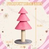 SEVOBAL Pet Tower Christmas Tree Cat Scratcher, Cat Scratching Post for Indoor Cats Cat Scratching Tree Cat Scratch Tower, Pink, 20.4"*16.5"*26.7" - 3 of 4