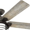 Hunter 54" Key Biscayne Lighted Ceiling Fan Onyx Bengal Finish, Dark Wood Blades, Damp Rated, Pull Chain Control - 3 of 4