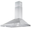 Cosmo COS-63190-DL 36 in. Vista Collection 380 CFM Ductless Wall Mount Range Hood, Button Controls, LED Lights, Stainless Steel - 4 of 4