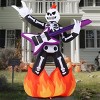 Joyfy 6 FT Halloween Inflatable Outdoor Decoration, Skeleton Plays Guitar Inflatable with Music and LED Lights for Halloween Yard Garden Lawn Decor - 4 of 4