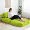 Hooseng Convertible Floor Couch Lazy Sofa, Corduroy Upholstered Folding Futon Sofa Bed With Adjustable Backrest, Foldable Lounge Mattress With Pillow - 3 of 4