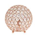 8" Elipse Crystal Ball Sequin Table Lamp Rose Gold - Elegant Designs