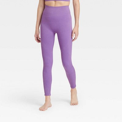 Joy Lab Tights Womens S Purple Athletic Wear 3/4 Length Mid Rise