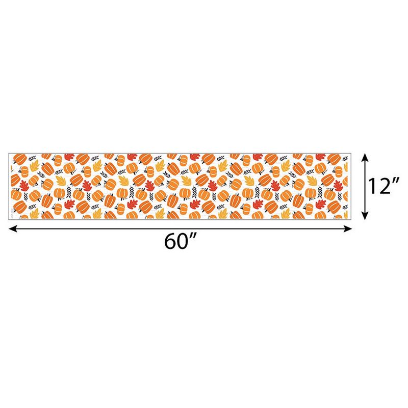 Big Dot of Happiness Fall Pumpkin - Petite Halloween or Thanksgiving Party Paper Table Runner - 12 x 60 inches, 3 of 5