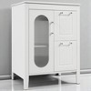 24-Inch Bathroom Vanity with Sink,Glass Door,Drawers & Adjustable Shelf,Freestanding Vanity with Ceramic Basin & 8" Faucet Mount - 4 of 4
