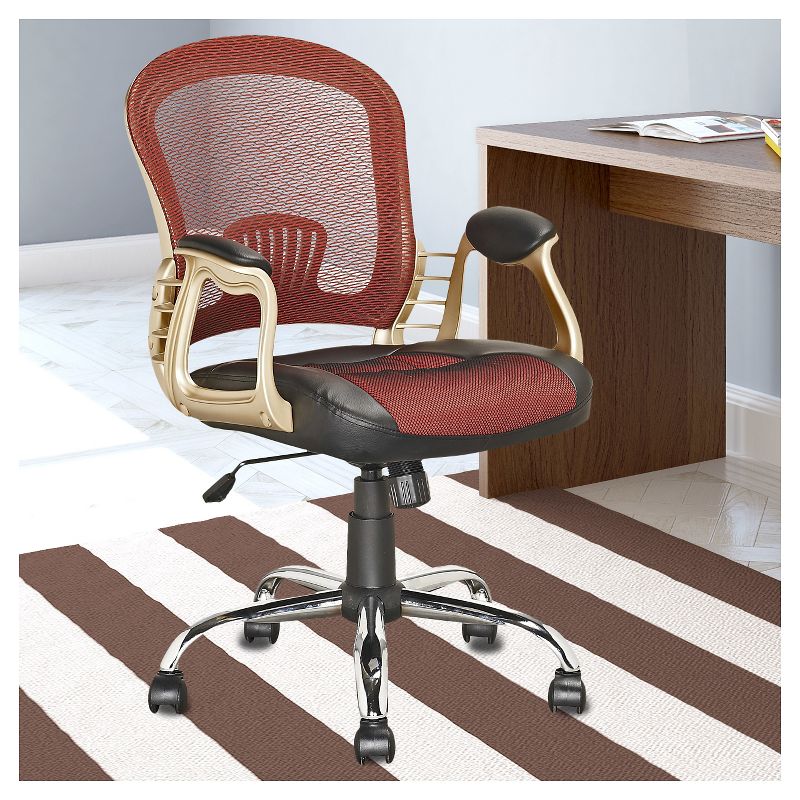 Workspace Executive Office Chair Leatherette and Mesh - CorLiving, 5 of 8