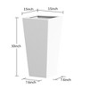 Wooakway Outdoor/Indoor/Decor/Garden Large Tall Metal Planter Pots Planter Boxes Cachepots Nursery Pots - 4 of 4