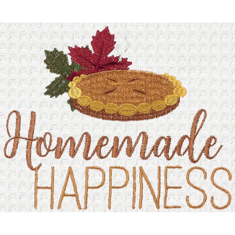 C&F Home Homemade Happiness Embroidered Waffle Weave Kitchen Towel Set of 2, 2 of 3