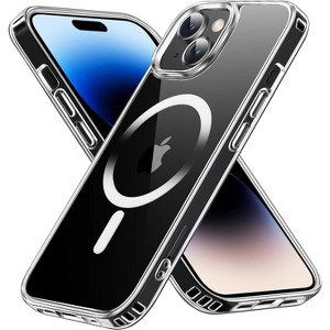 Entronix [Magnetic] Case Compatible with iPhone 15 Plus - [Hard Back] Slim Clear - 1 of 1