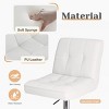 GlasFlength Counter and Bar Stools Swivel Counter Height Barstools Set of 2 Adjustable Modern Bar Chairs for Room, White, 16.9"*19.6"*44" - 4 of 4
