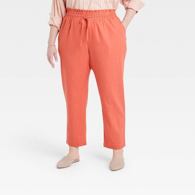 plus size pull on ankle pants