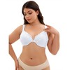 INSPIRE CHIC Women's Front Closure Lace Trim Underwire Adjustable Straps Plunge Bras - 4 of 4