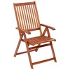 vidaXL Garden Chair Set of 3 Brown Solid Acacia wood Medium Foldable - 2 of 4