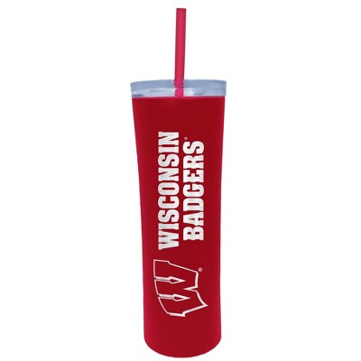 NCAA Wisconsin Badgers 18oz Stainless Steel Skinny Tumbler