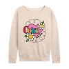 Women's - Coca-Cola - Coke Adds Life Heart Flower Lightweight French Terry Wide Neck Long Sleeve Shirt - 2 of 4