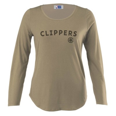 NBA Los Angeles Clippers Women's Long Sleeve Tonal Crew Neck T-Shirt