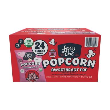 Lesserevil Valentine's Sweetheart Pop Popcorn - 14.4oz/ 24ct