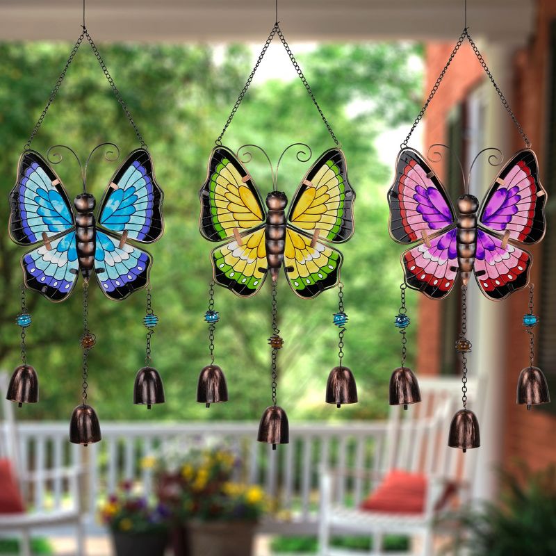 Northlight Metal Butterfly Outdoor Garden Suncatchers - 21" - Set of 3, 2 of 7