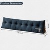 Bekrvio Velvet Wedge Headboard Pillow, Bed Rest Reading Backrest Cushion with Removable Cover & Side Pockets for Daybed & Couch - 2 of 4