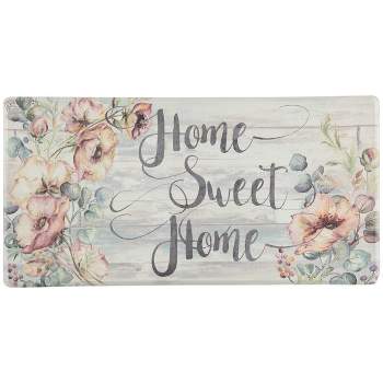 39" x 20" PVC Home Sweet Home Anti-Fatigue Kitchen Floor Mat - J&V Textiles