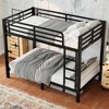 Racxily Metal Twin over Twin Bunk Bed for Teens and Adults,Space-Saving/Noise Reduced/No Box Spring Needed, Black - 3 of 4