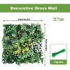 20"x20" Artificial Grass Wall Panels 12PCS - Boxwood Privacy Screen with Zip Ties & Tropical Leaves for Indoor/Outdoor Decor - 2 of 4