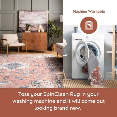 Eleanor 22"x14" Multicolor Synthetic Washable Rectangular Rug