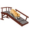 TopComfy Pet Step and Ramp Removable Guardrails Non Slip Carpet Gentle 20 Slope Pine Wood for All Sized Dogs Bed Couch, Brown, 39"*18.3"*5.9" - 2 of 4