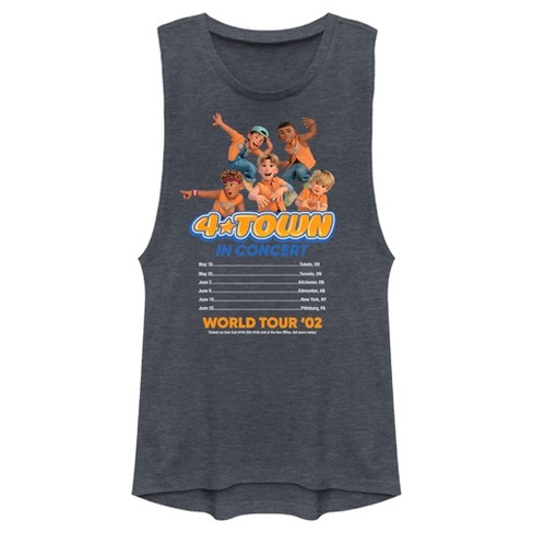 Juniors Womens Turning Red 4*Town Tour Dates Festival Muscle Tee - image 1 of 4