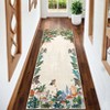 Washable Rug for Living Room, Soft Non Slip Jungle Nursery Bedroom Carpet with Cute Rabbit Squirrels - 4 of 4