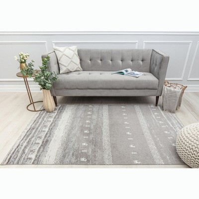 Coastline Constellation 5' x 7' Abstract Gray Washable Rug